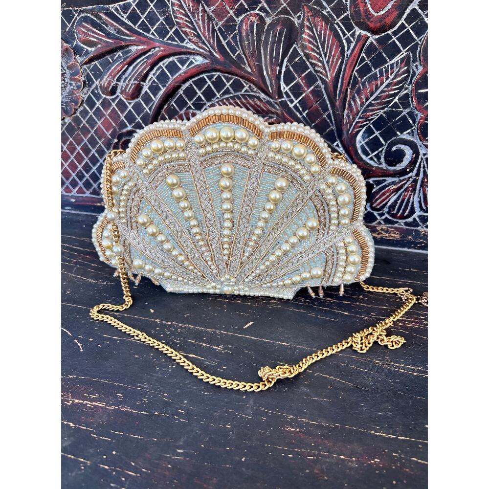 Mary Frances Seaside Beaded Crossbody Handbag